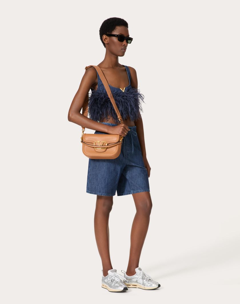 Valentino Handbags Top In Chambray Denim per Donna in Denim | Valentino IT Sconti questo mese