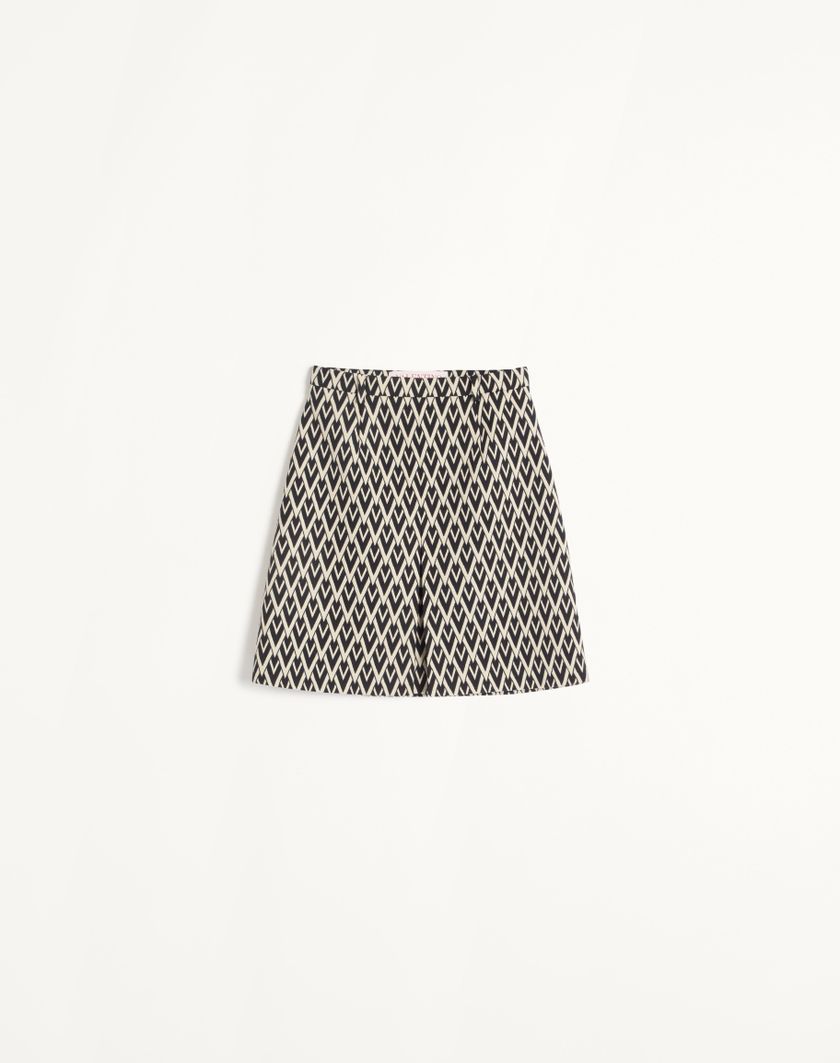 Valentino Handbags Gonna Pantalone In Jacquard Toute La V per Donna in Nero/crema | Valentino IT Nuovo