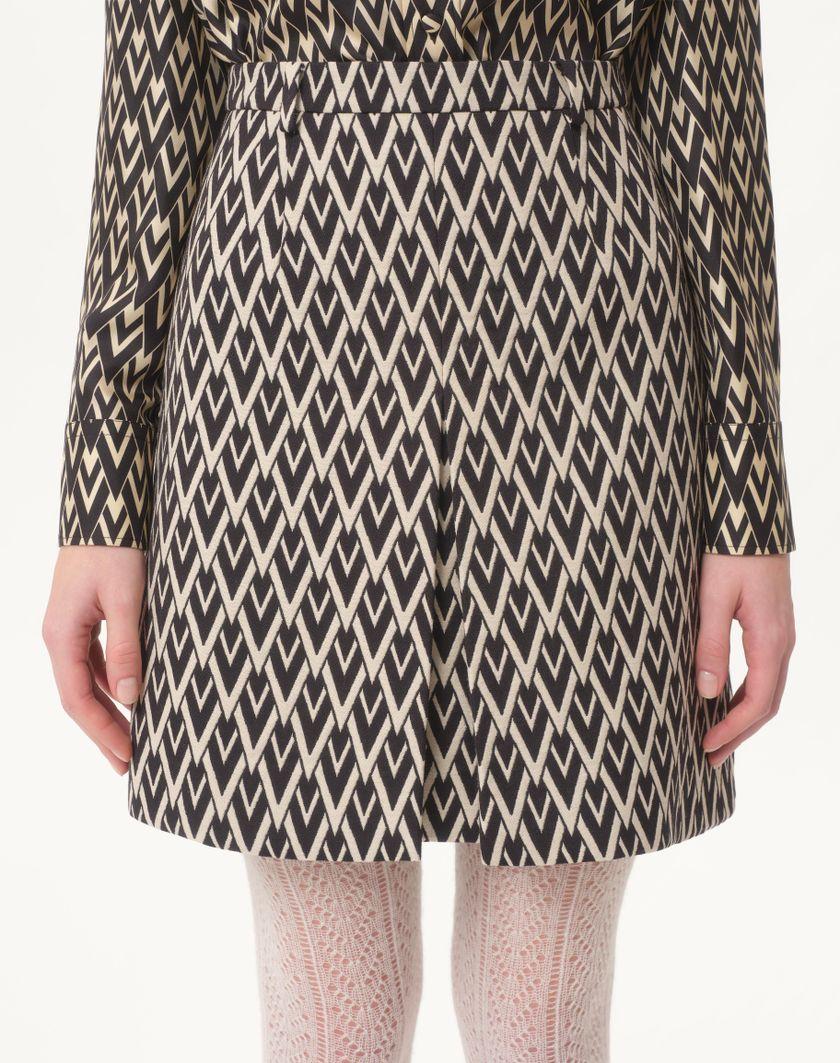 Valentino Handbags Gonna Pantalone In Jacquard Toute La V per Donna in Nero/crema | Valentino IT Nuovo