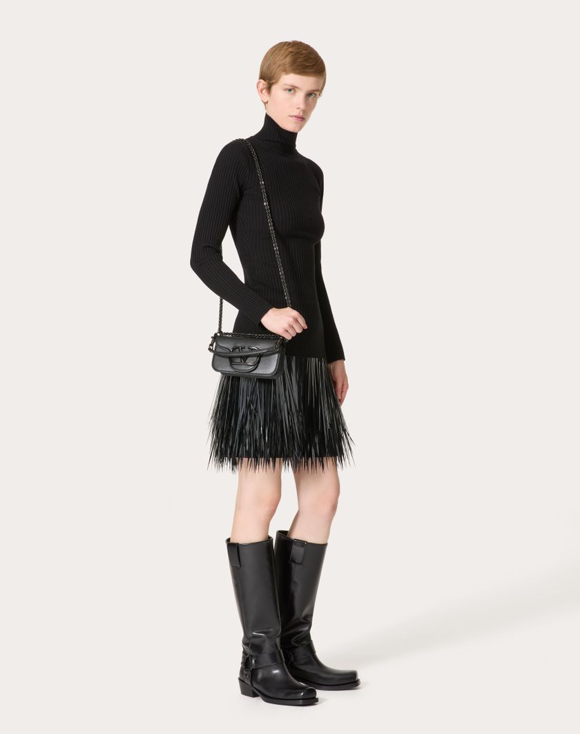 Valentino Handbags Gonna In Organza Ricamata per Donna in Nero | Valentino IT Qualità