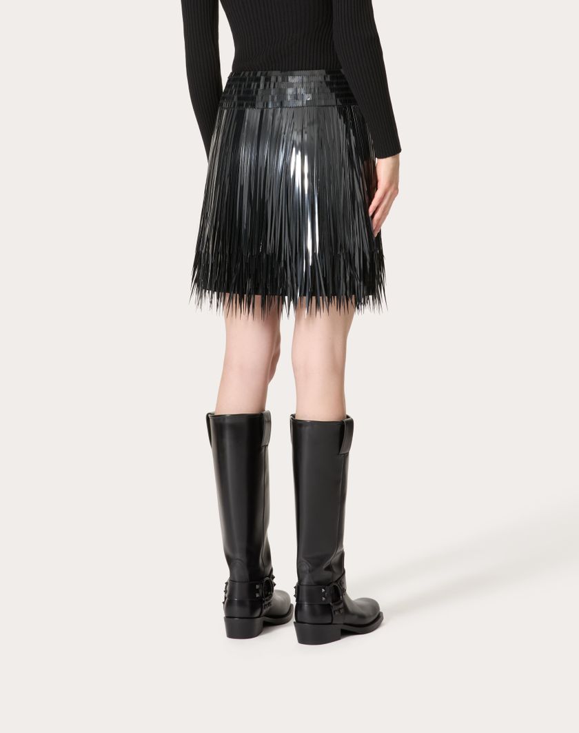 Valentino Handbags Gonna In Organza Ricamata per Donna in Nero | Valentino IT Qualità