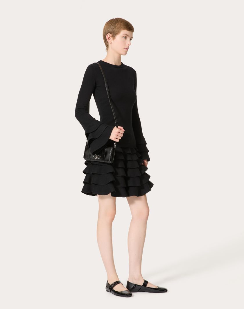 Valentino Handbags Gonna Corta In per Donna in Nero | Valentino IT Vendita