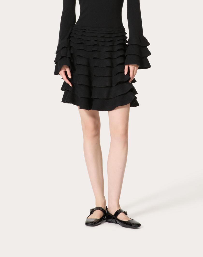 Valentino Handbags Gonna Corta In per Donna in Nero | Valentino IT Vendita