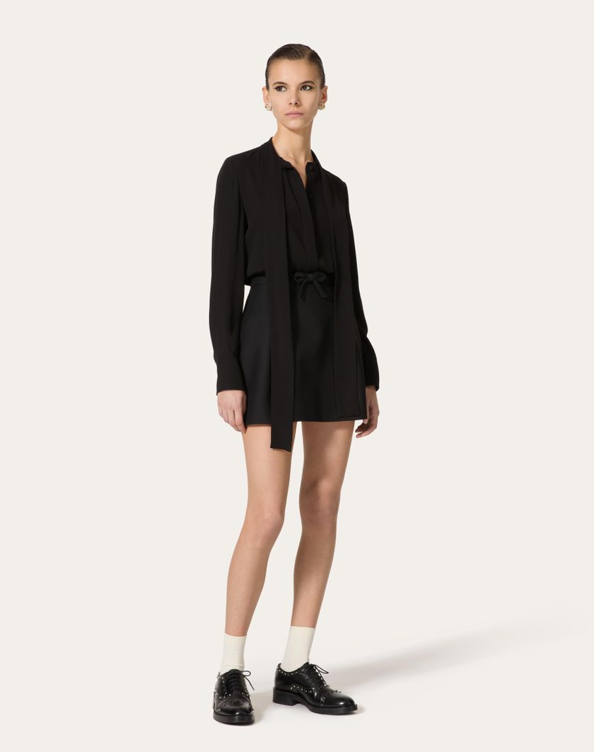Valentino Handbags Gonna In Crepe Couture per Donna in Nero | Valentino IT Promozione Limitata