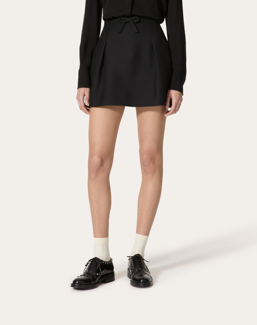 Valentino Handbags Gonna In Crepe Couture per Donna in Nero | Valentino IT Promozione Limitata