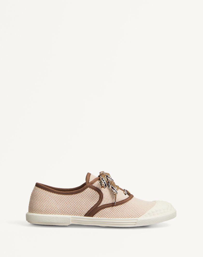 Valentino Handbags Sneaker Bay By Bay In Canvas per Donna in Tabacco | Valentino IT Vendita Calda