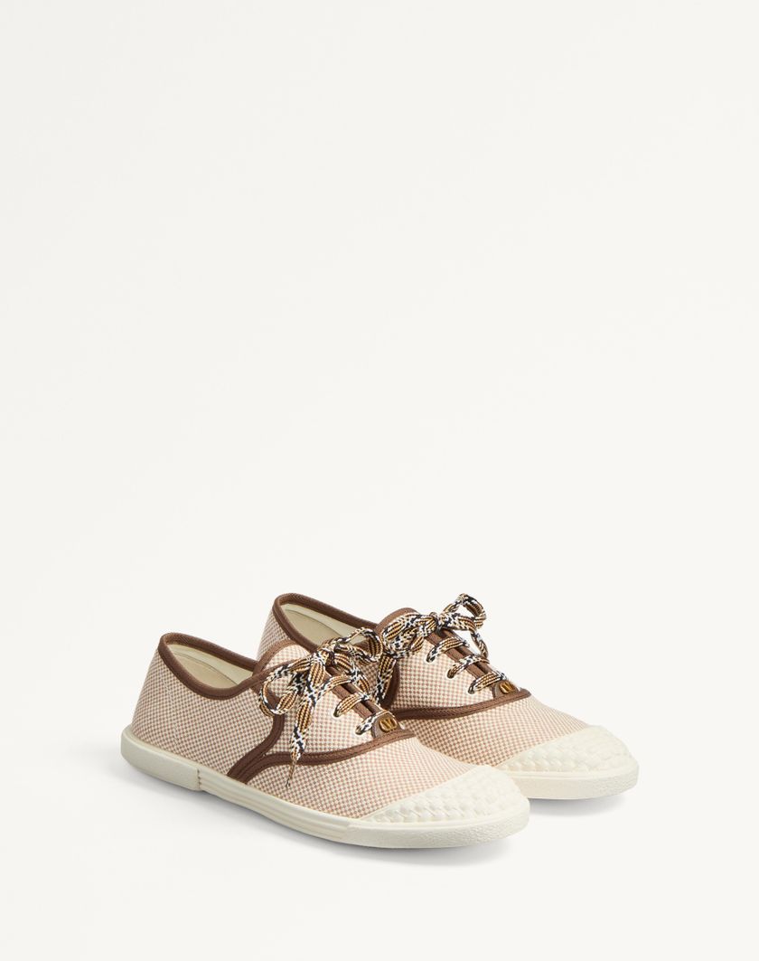 Valentino Handbags Sneaker Bay By Bay In Canvas per Donna in Tabacco | Valentino IT Vendita Calda