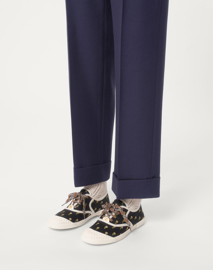 Valentino Handbags Sneaker Bay By Bay In Tessuto Papier Floral per Donna in Multicolor | Valentino IT Vendita Economica