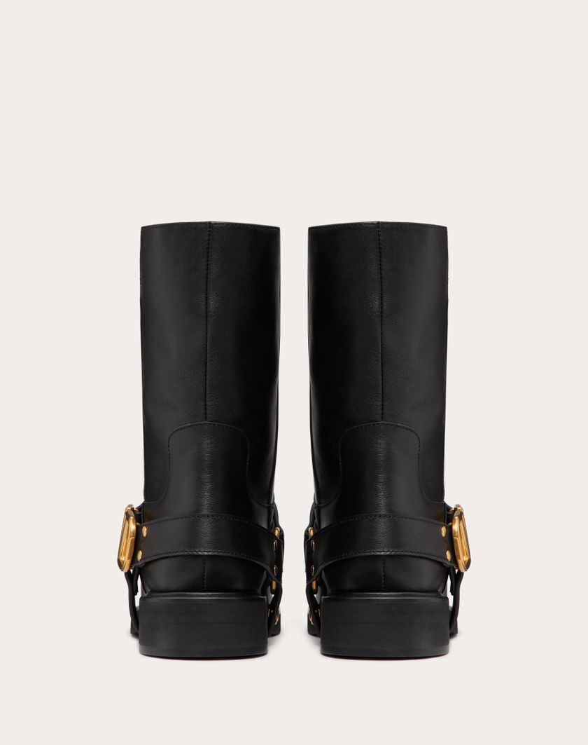 Valentino Handbags Stivaletto Vlogo Signature In Vitello 30mm per Donna in Nero | Valentino IT Nuova