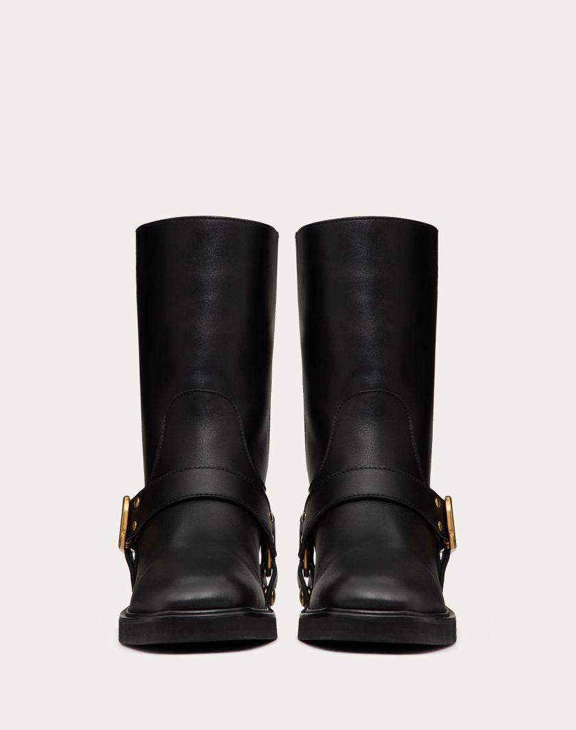 Valentino Handbags Stivaletto Vlogo Signature In Vitello 30mm per Donna in Nero | Valentino IT Nuova