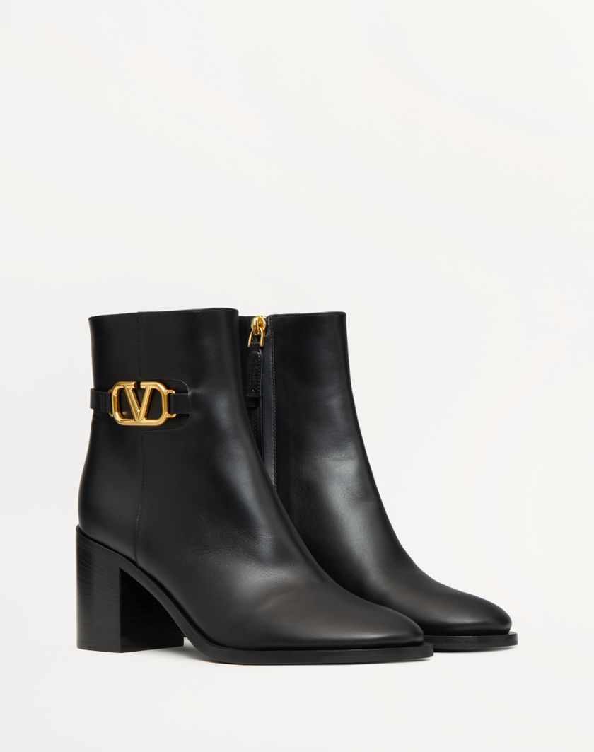Valentino Handbags Stivaletto Vlogo Signature In Vitello 75mm per Donna in Nero | Valentino IT Spedizione gratuita