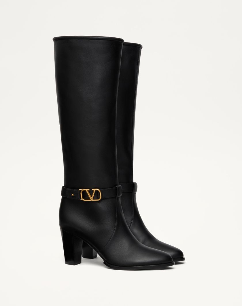 Valentino Handbags Stivale Vlogo Signature In Vitello 75mm per Donna in Nero | Valentino IT Sconto di tempo limitato