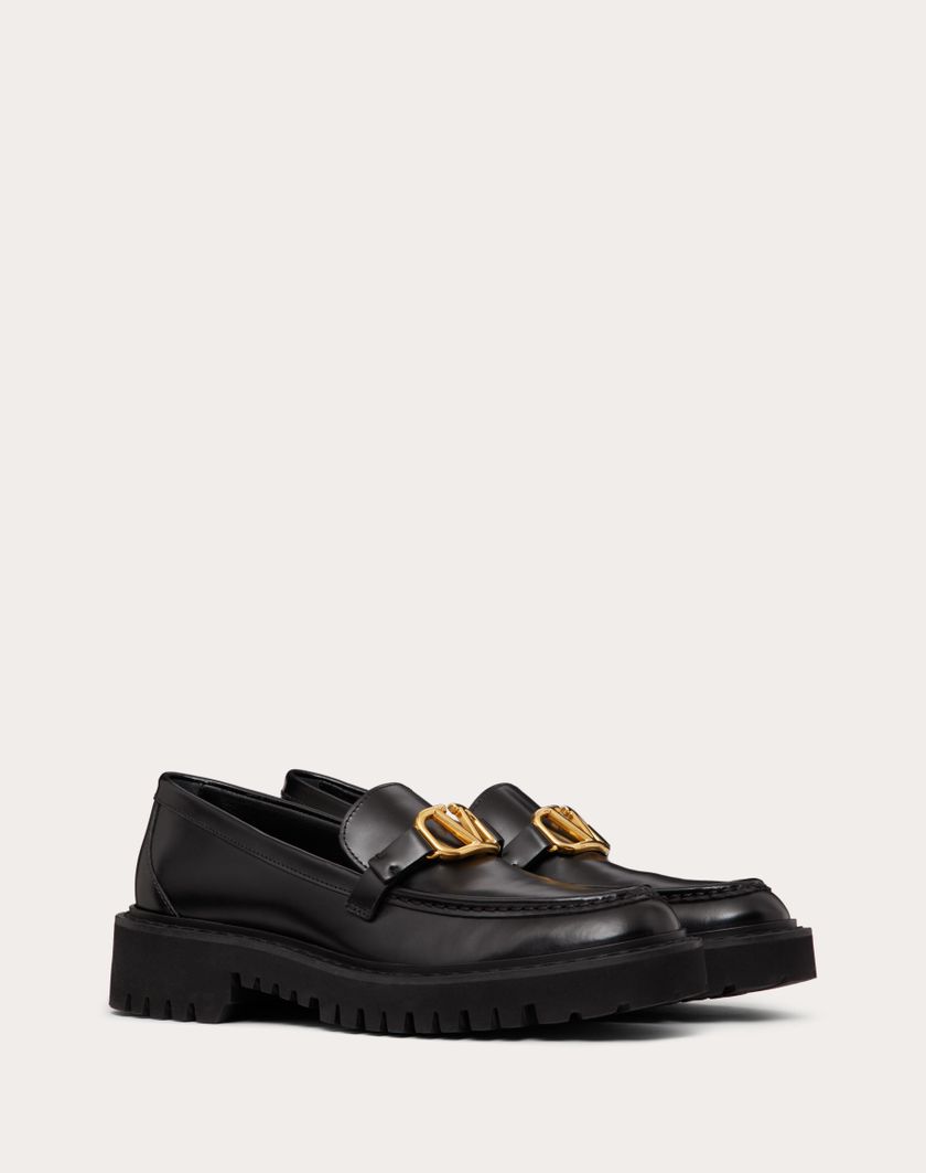 Valentino Handbags Mocassino Vlogo Signature In Vitello per Donna in Nero | Valentino IT Offerta Pasqua