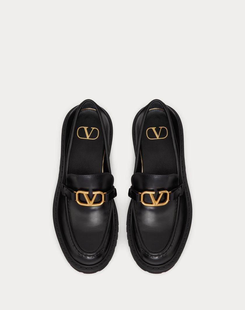Valentino Handbags Mocassino Vlogo Signature In Vitello per Donna in Nero | Valentino IT Offerta Pasqua