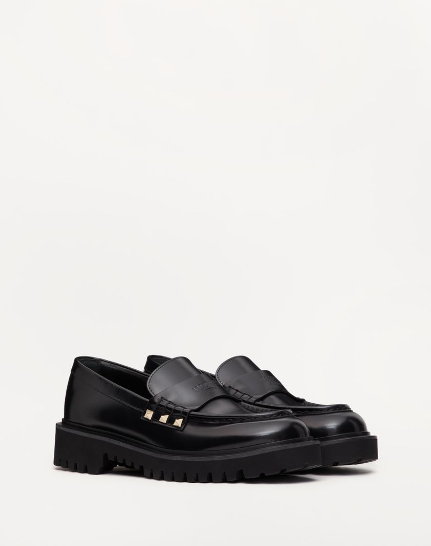 Valentino Handbags Mocassino Rockstud In Vitello per Donna in Nero | Valentino IT Offerta per la Festa della Mamma