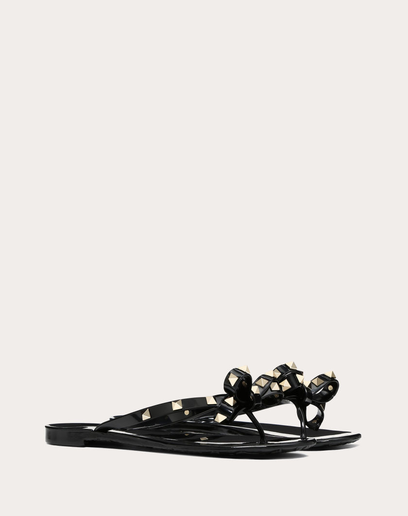 Valentino Handbags Infradito Rockstud In Gomma per Donna in Nero | Valentino IT Ultimo giorno