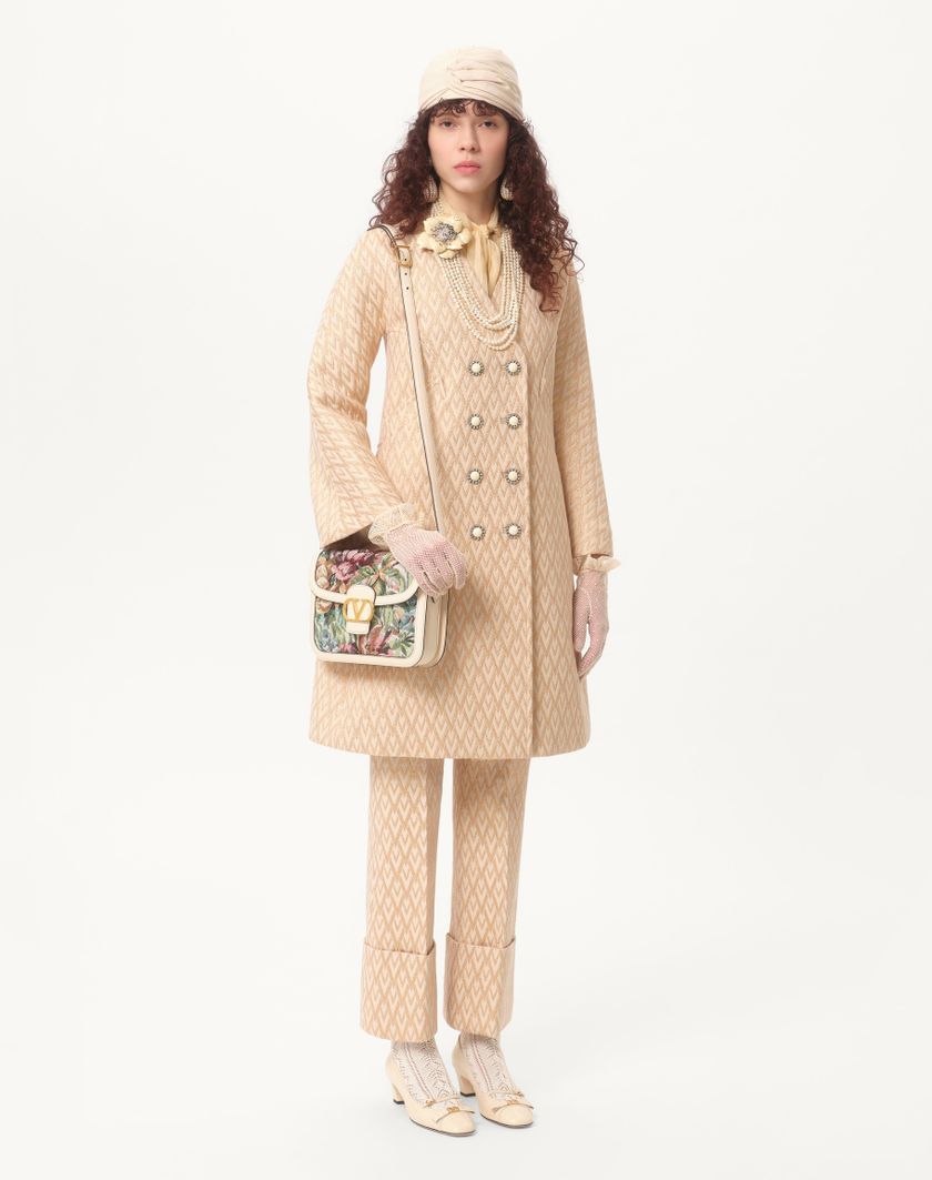 Valentino Handbags Pantaloni In Lurex Jacquard Toute La V per Donna in Betulla/oro | Valentino IT Fino al 65% di sconto