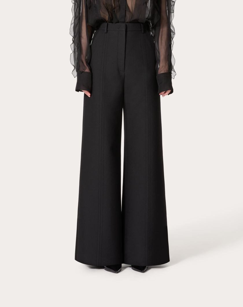 Valentino Handbags Pantalone In Double Compact Drill per Donna in Nero | Valentino IT Fino al 55% di sconto