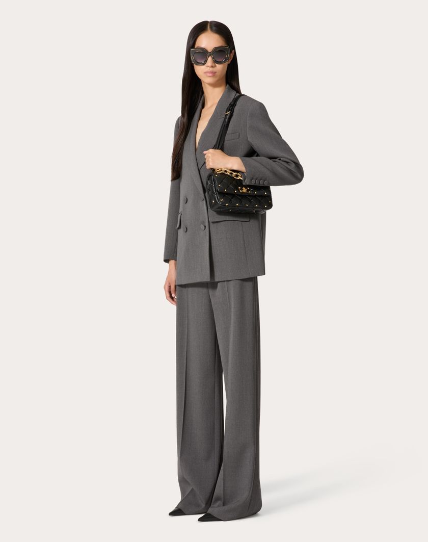 Valentino Handbags Pantaloni In Active Gabardine per Donna in Grigio | Valentino IT Super sconto