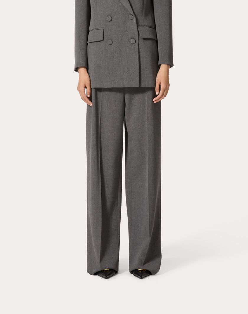 Valentino Handbags Pantaloni In Active Gabardine per Donna in Grigio | Valentino IT Super sconto
