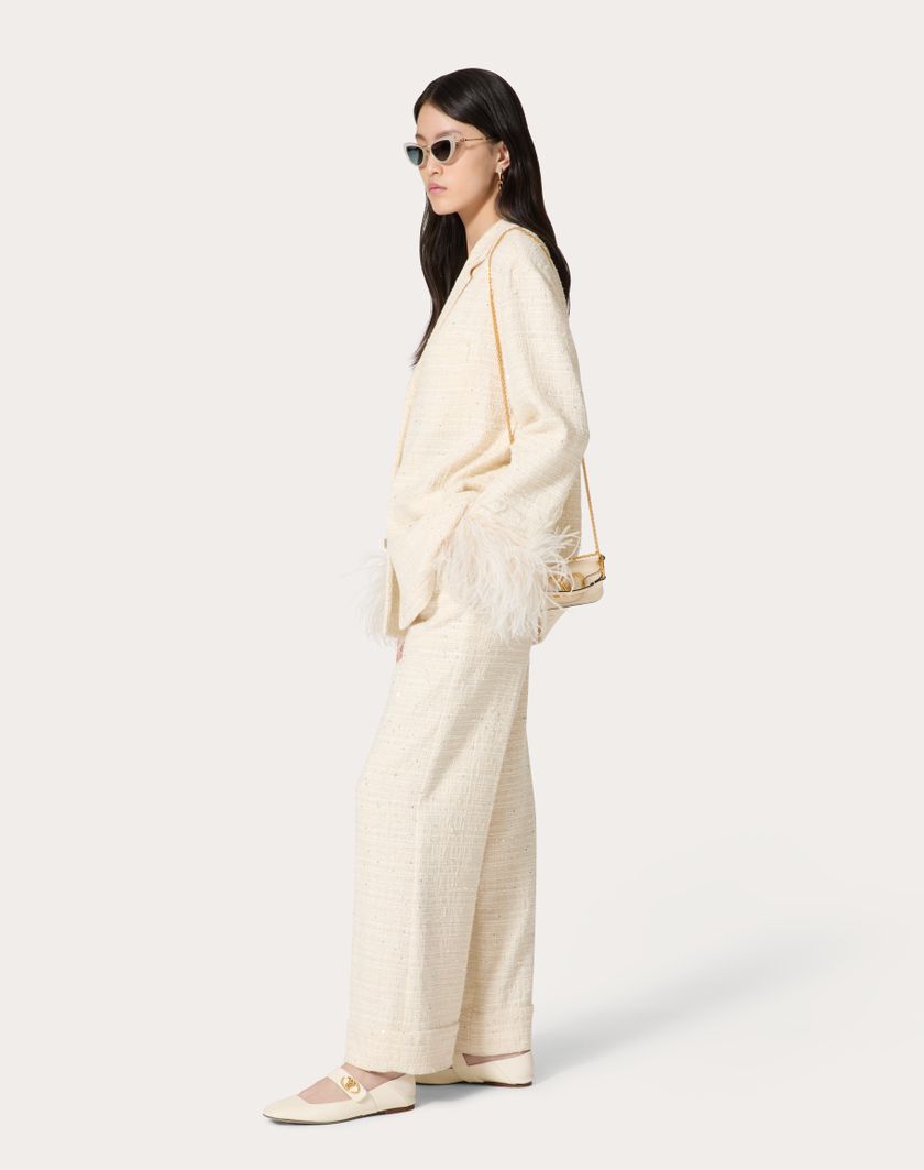 Valentino Handbags Pantaloni In Delicate Tweed per Donna in Naturale | Valentino IT Enormi sconti