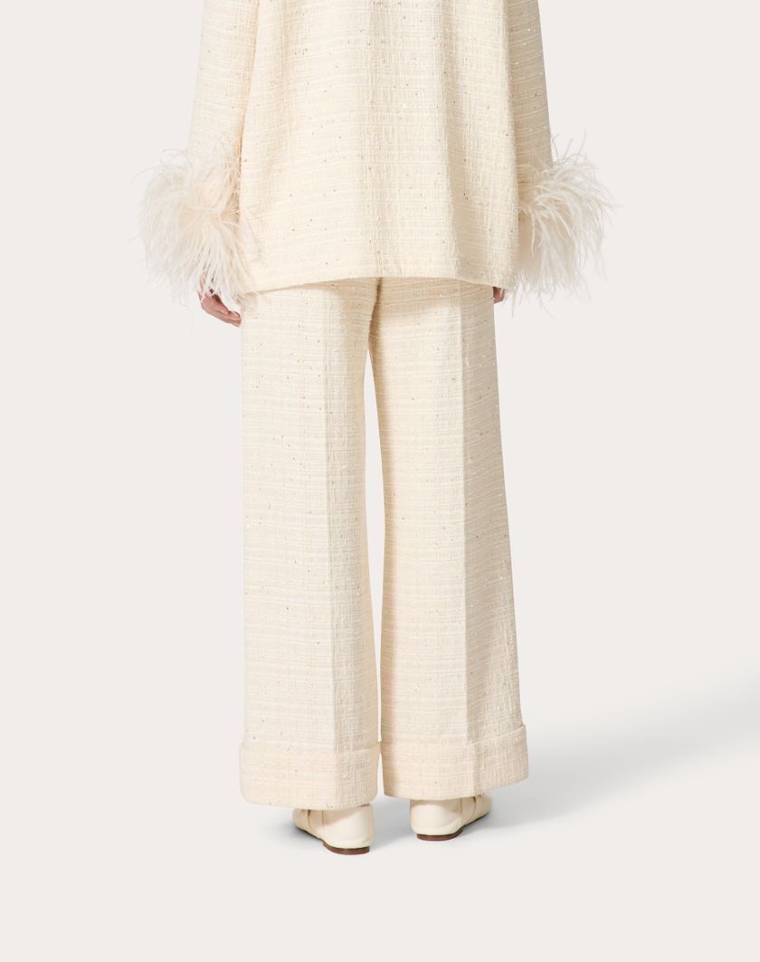 Valentino Handbags Pantaloni In Delicate Tweed per Donna in Naturale | Valentino IT Enormi sconti