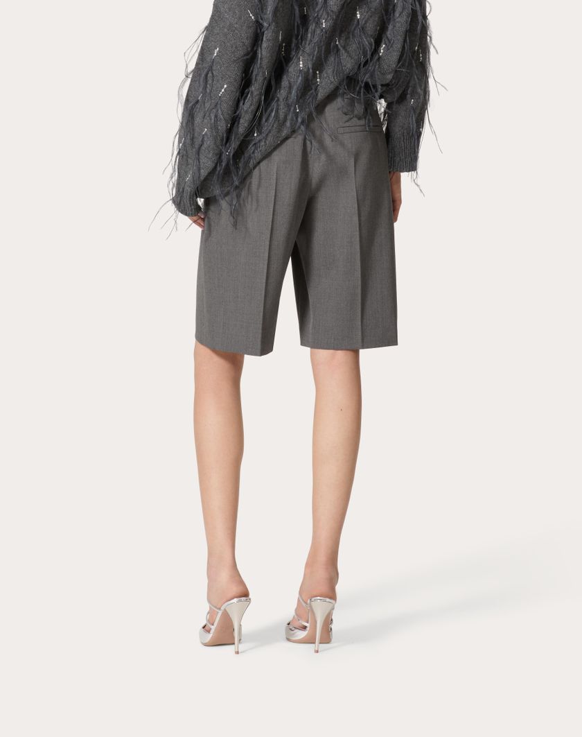 Valentino Handbags Bermuda In Active Gabardine per Donna in Grigio | Valentino IT In vendita