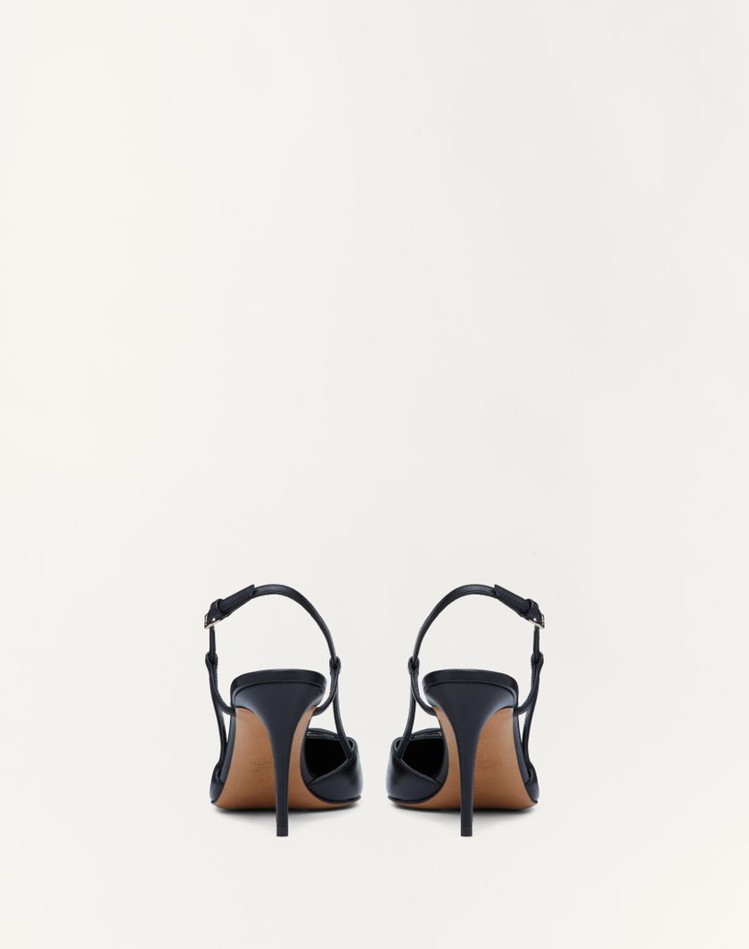 Valentino Handbags Décolleté Slingback Vlogo Signature In Vitello 80mm per Donna in Nero | Valentino IT Promozione