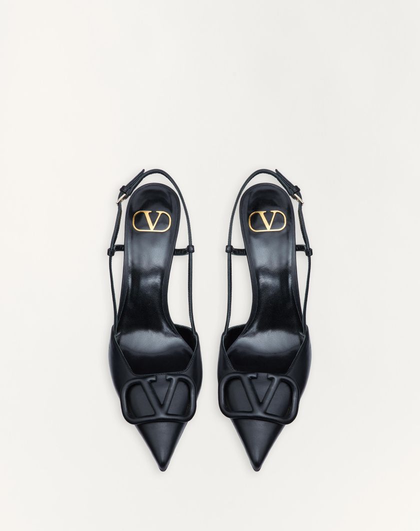 Valentino Handbags Décolleté Slingback Vlogo Signature In Vitello 80mm per Donna in Poudre | Valentino IT Spedizione Gratuita