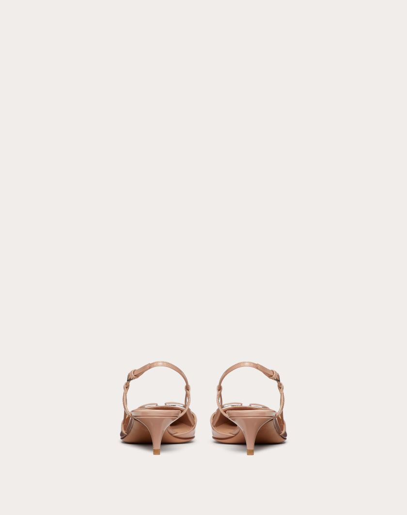 Valentino Handbags Décolleté Slingback Vlogo Signature In Vernice 40mm per Donna in Rose Cannelle | Valentino IT Pezzi Unici