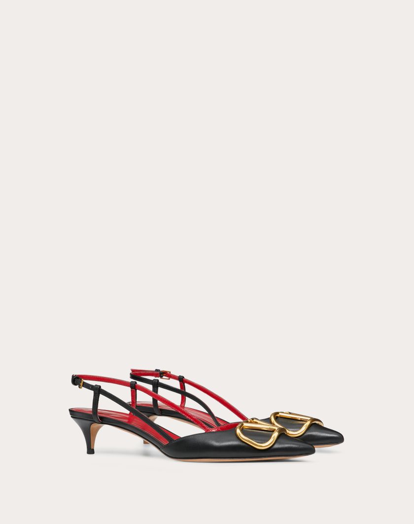 Valentino Handbags Décolleté Slingback Vlogo Signature In Vitello 40mm per Donna in Nero | Valentino IT Soddisfazione Garantita