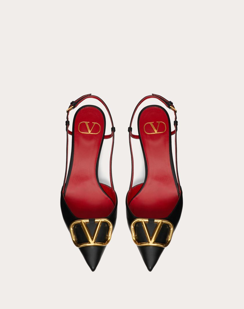 Valentino Handbags Décolleté Slingback Vlogo Signature In Vitello 40mm per Donna in Nero | Valentino IT Soddisfazione Garantita