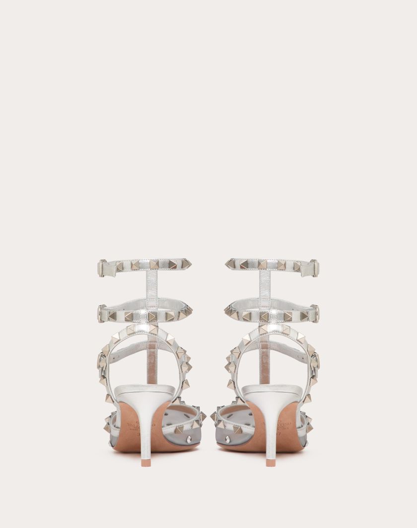 Valentino Handbags Décolleté Rockstud In Rete Con Cristalli E Cinturini 65mm per Donna in Pastel Grey/silver | Valentino IT Affare Del Giorno