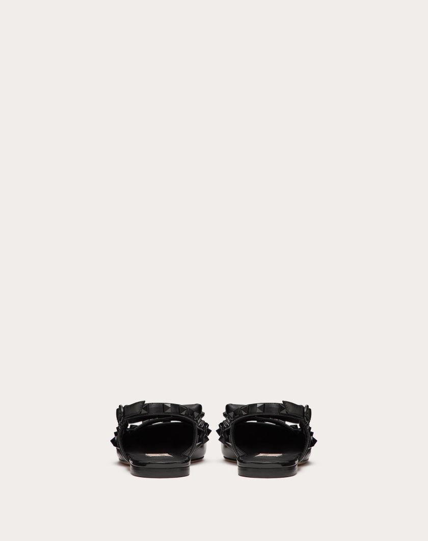 Valentino Handbags Ballerina Slingback Rockstud Bow In Vernice E Borchie In Tono per Donna in Nero | Valentino IT Prezzo Ridotto