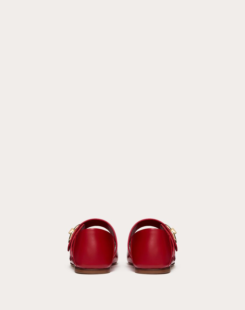 Valentino Handbags Ballerina Mary-jane Vlogo Locker In Naplack per Donna in Rosso V. | Valentino IT Online