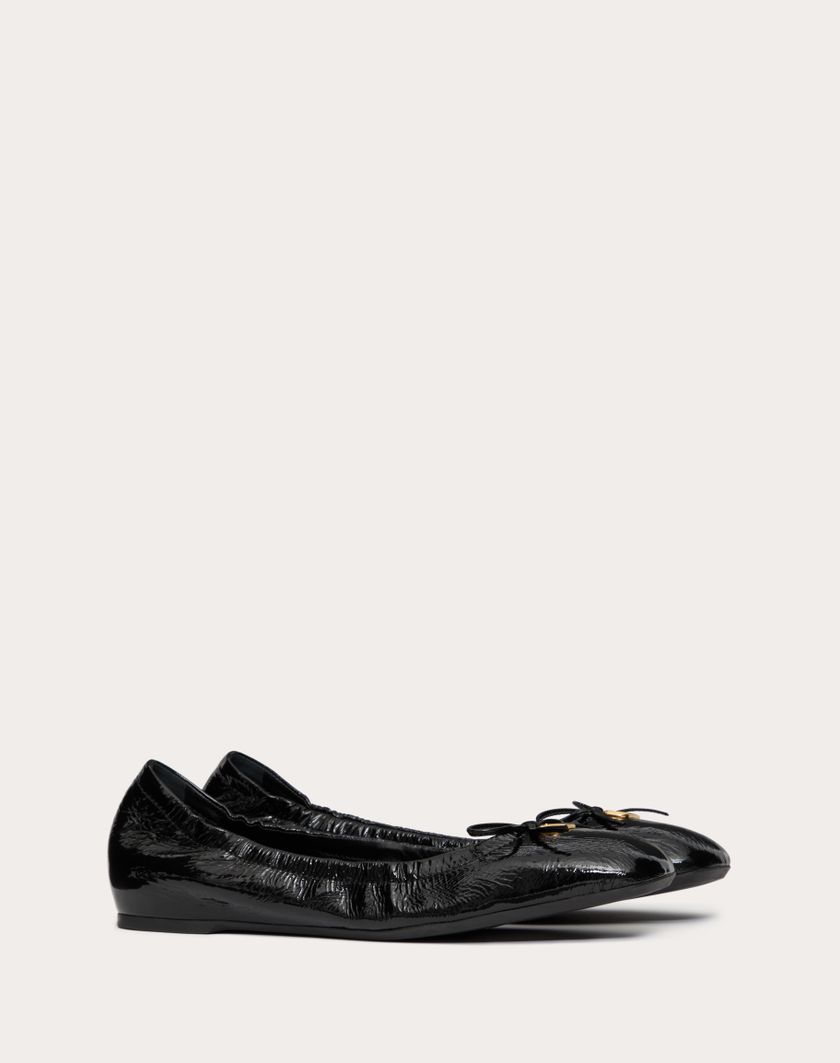 Valentino Handbags Ballerina Vlogo Signature In Vernice per Donna in Nero | Valentino IT Hotsell