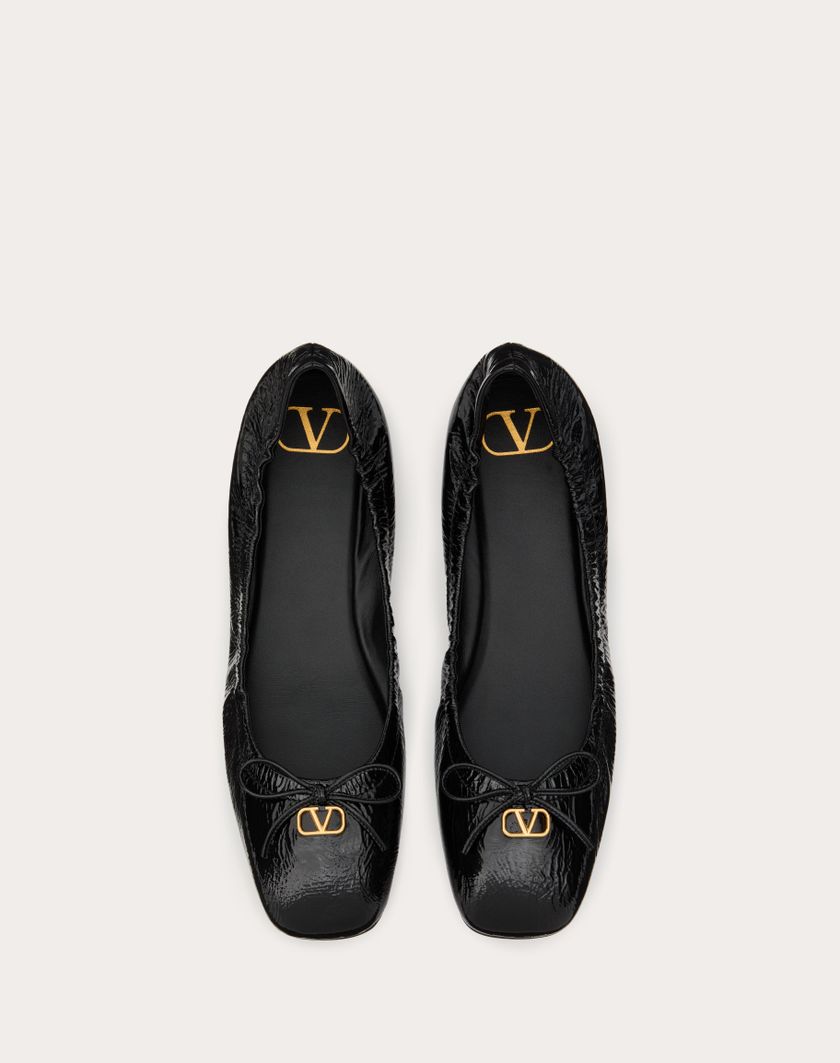 Valentino Handbags Ballerina Vlogo Signature In Vernice per Donna in Nero | Valentino IT Hotsell