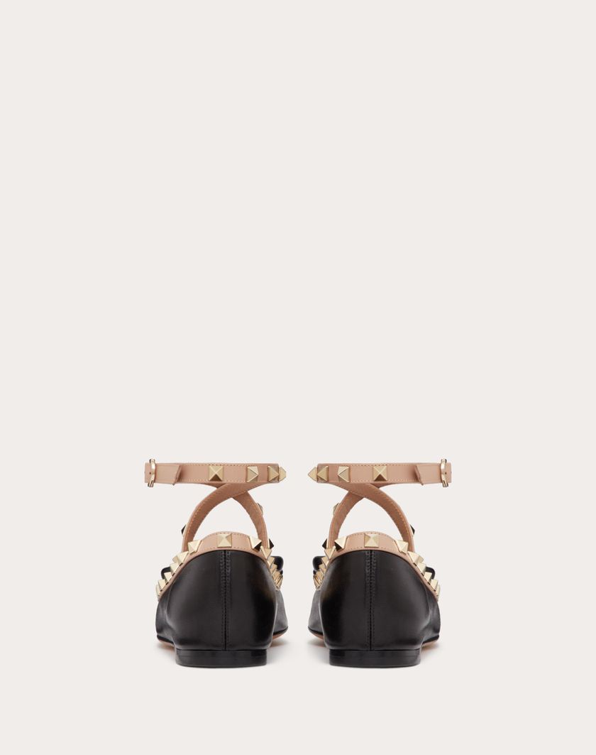 Valentino Handbags Ballerina Rockstud In Nappa per Donna in Nero | Valentino IT Saldi Di Fabbrica