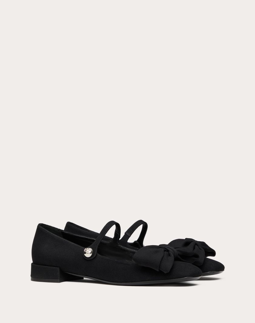 Valentino Handbags Ballerina Mary-jane Valentino Garavani Bowjane In Tessuto Crepe 20mm per Donna in Nero | Valentino IT Shopping online