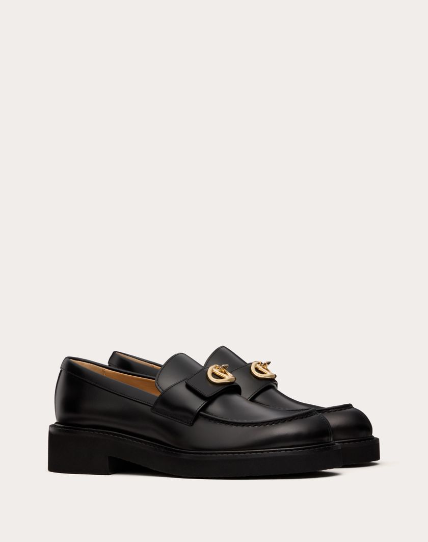 Valentino Handbags Mocassino Vlogo Locker In Vitello 40mm per Donna in Nero | Valentino IT Vendite stagionali