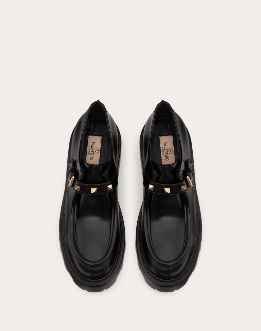 Valentino Handbags Single Monk Strap Rockstud In Vitello 55mm per Donna in Nero | Valentino IT Black Friday