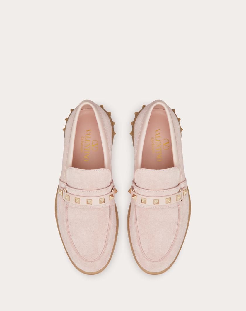 Valentino Handbags Mocassino Leisure Flows In Crosta per Donna in Rose Quartz | Valentino IT Offerta natalizia