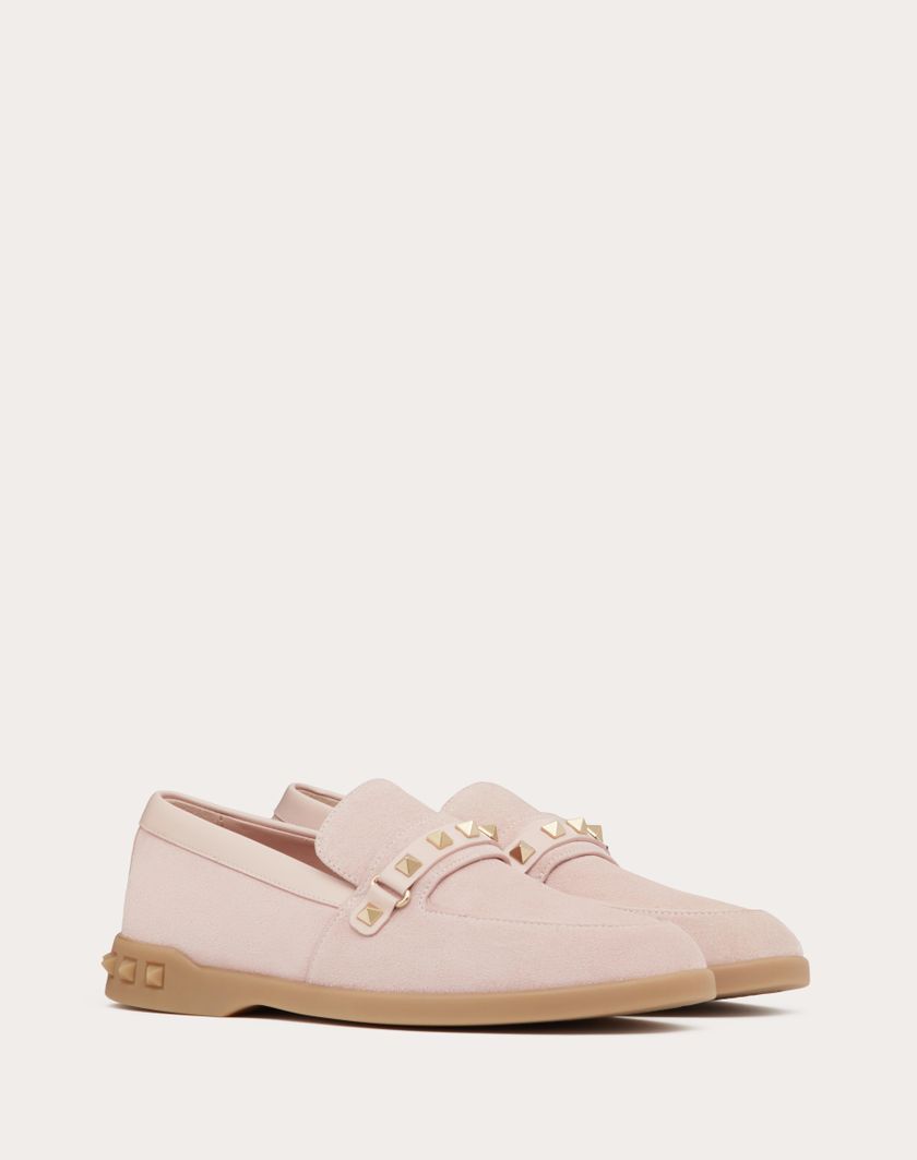 Valentino Handbags Mocassino Leisure Flows In Crosta per Donna in Cappuccino | Valentino IT Offerta Pasqua