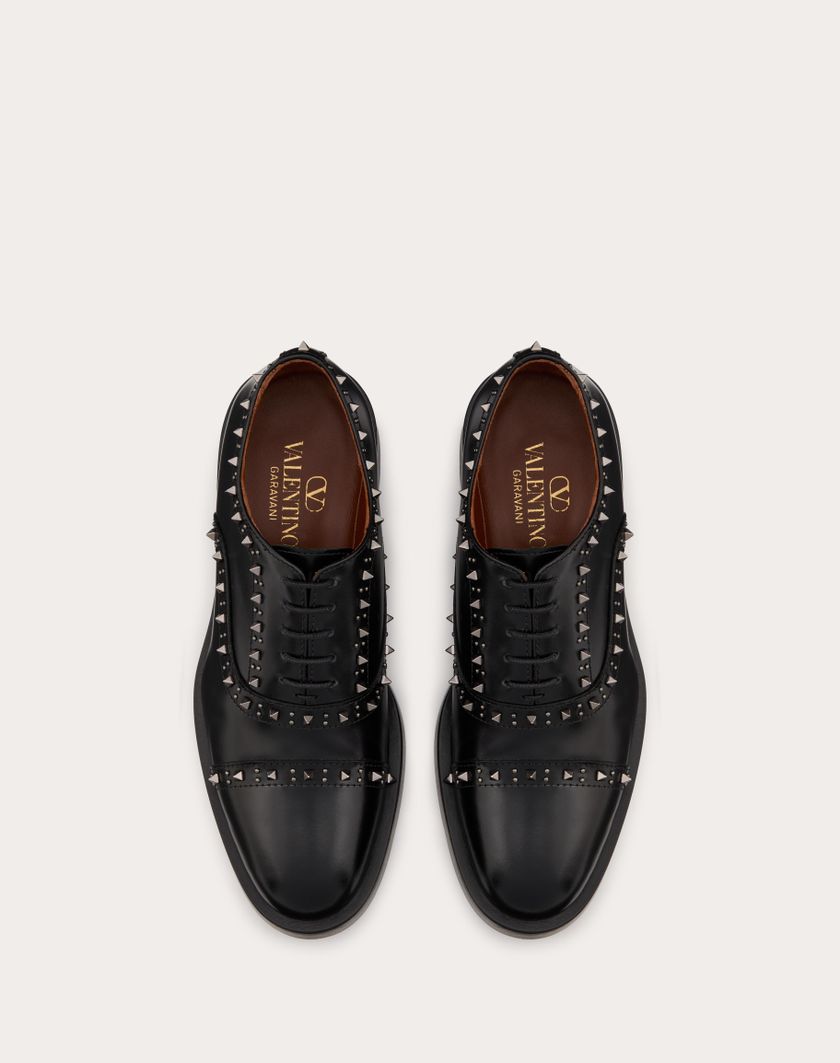 Valentino Handbags Scarpa Stringata Oxford Valentino Garavani Gentleglam In Vitello per Donna in Nero | Valentino IT Offerta per la Festa della Mamma