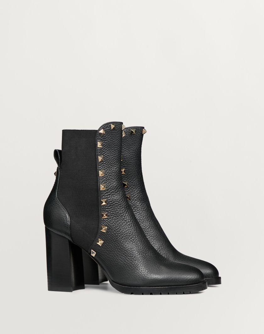 Valentino Handbags Stivaletto Rockstud In Vitello Granato 80mm per Donna in Nero | Valentino IT Nuovi prodotti