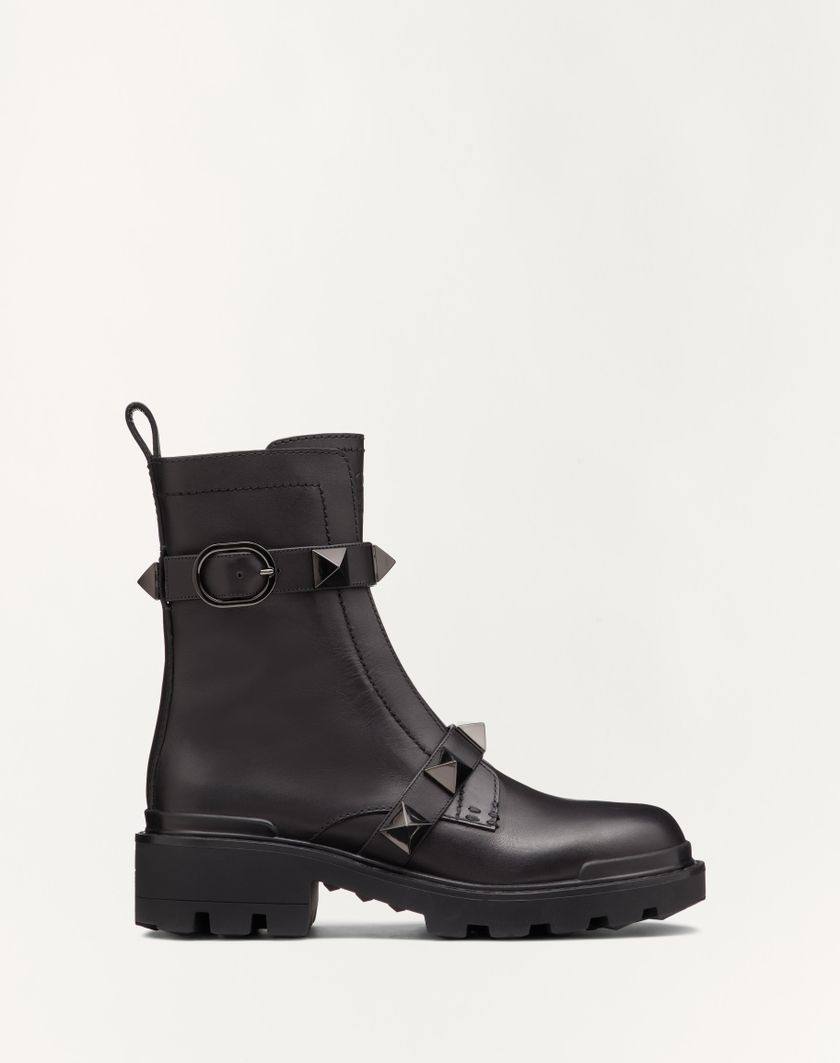 Valentino Handbags Combat Boot Roman Stud In Vitello E Borchie In Tono 40mm per Donna in Nero | Valentino IT Offerte stagionali