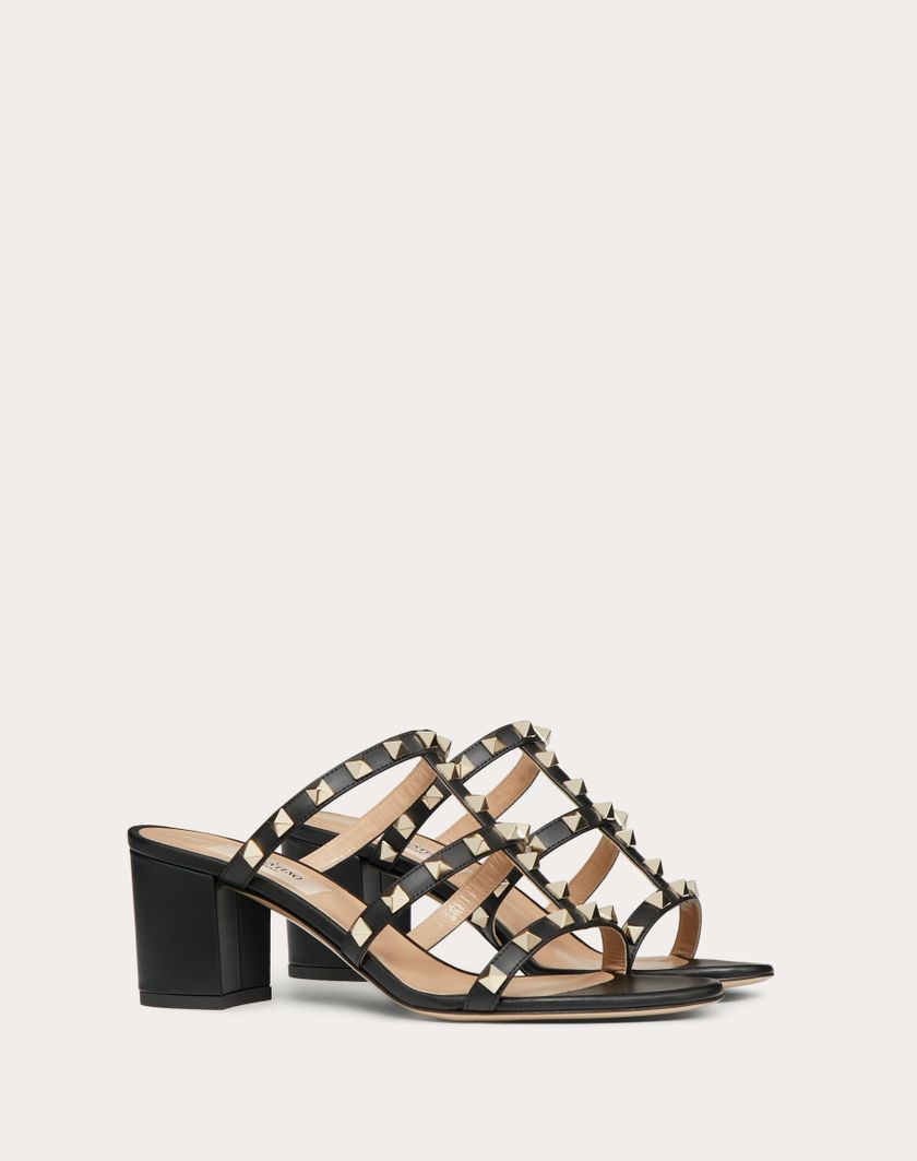 Valentino Handbags Sandalo Slider Rockstud In Vitello 60mm per Donna in Azzurro | Valentino IT Super Saving Price