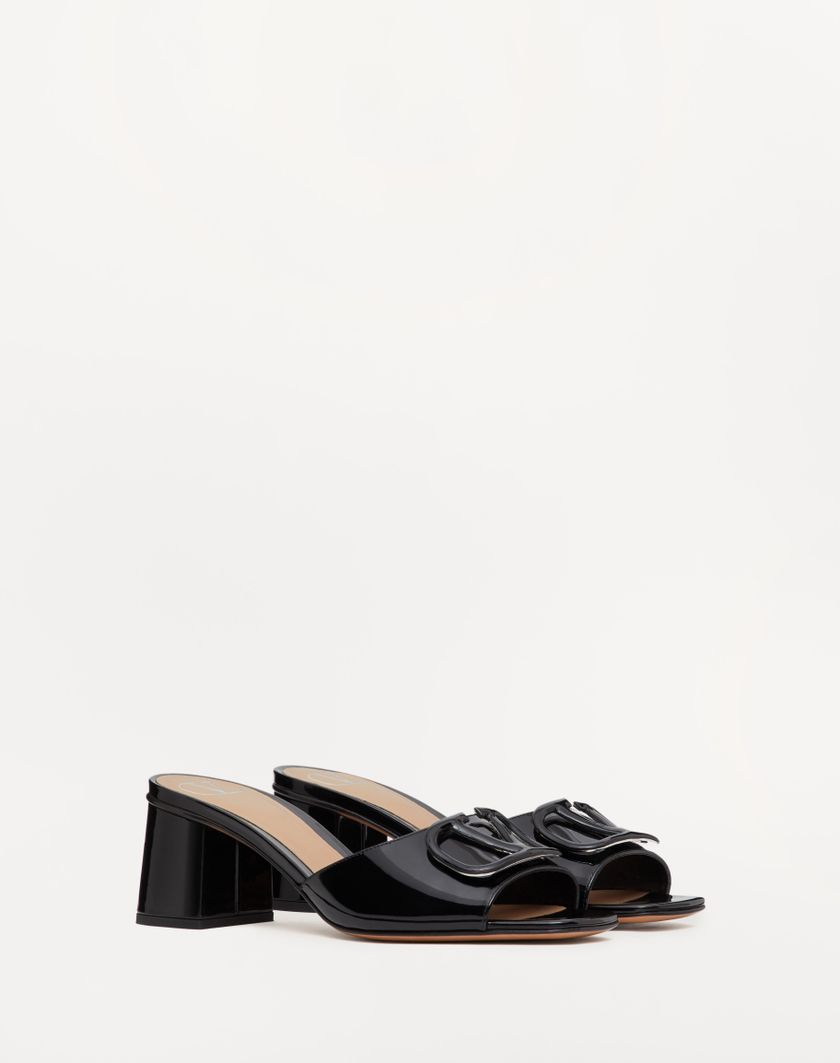 Valentino Handbags Sandalo Slide Vlogo Signature In Vernice 60mm per Donna in Azzurro | Valentino IT Promozione temporanea