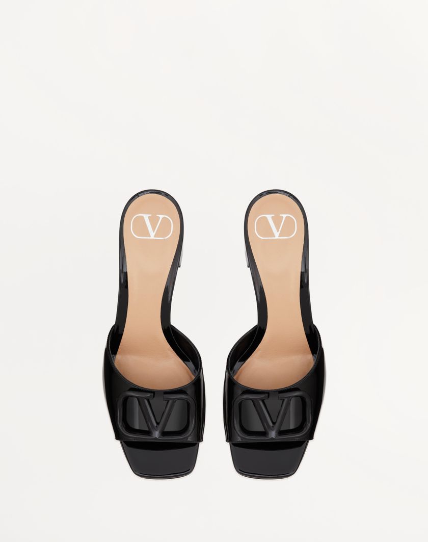 Valentino Handbags Sandalo Slide Vlogo Signature In Vernice 60mm per Donna in Azzurro | Valentino IT Promozione temporanea