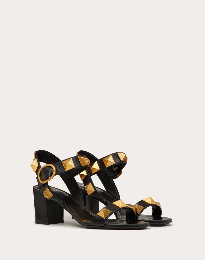 Valentino Handbags Sandalo Roman Stud In Vitello 60mm per Donna in Nero | Valentino IT Sostegno trimestrale